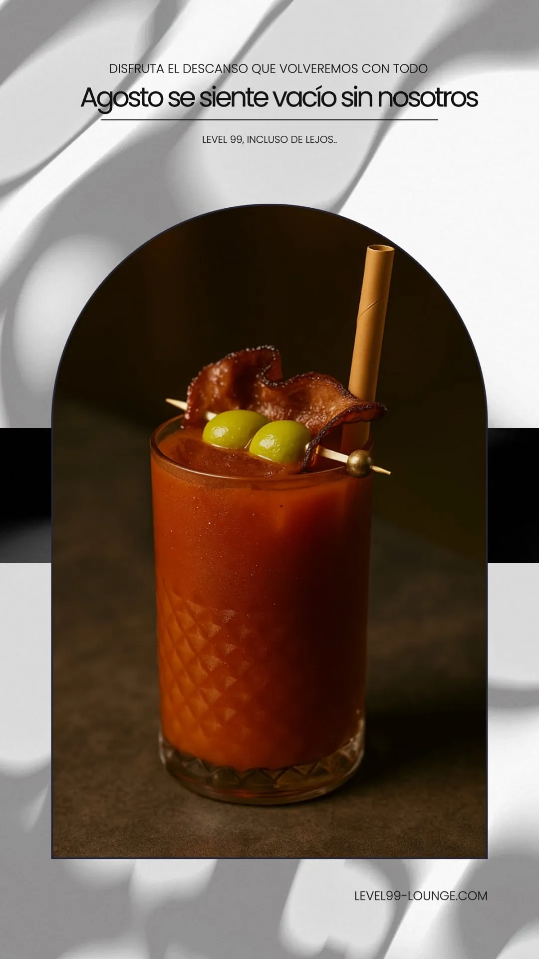 Historia vertical de Level 99 con un Bloody Mary.